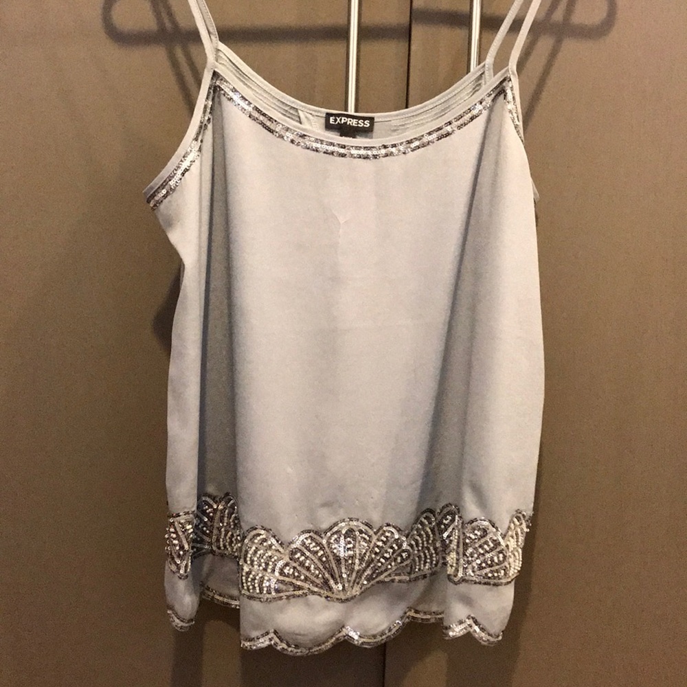 Express Sequin/beaded open back top